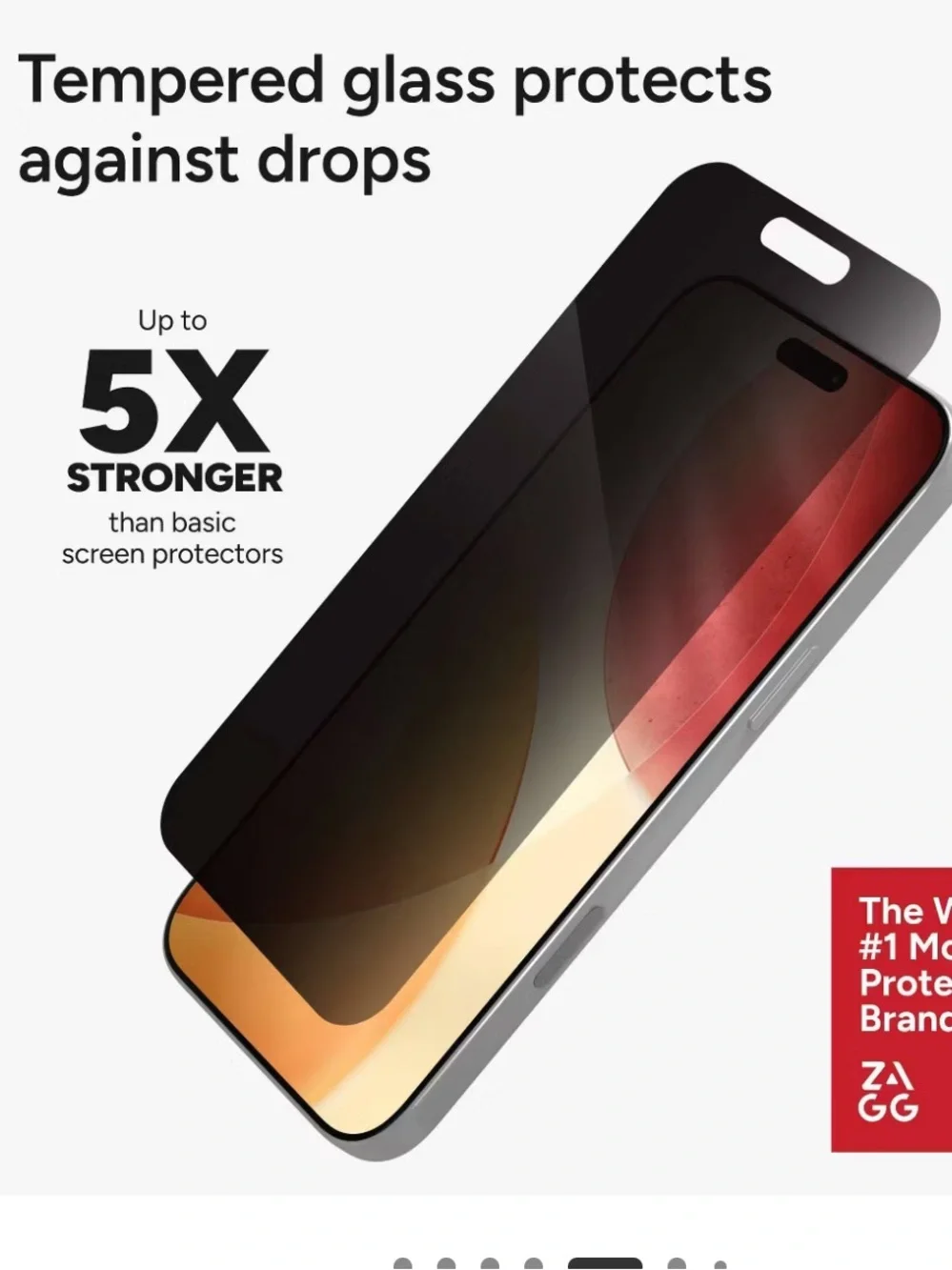17 Pro Max ZAGG Invisible Shield Glass Privacy XTR screen Cover